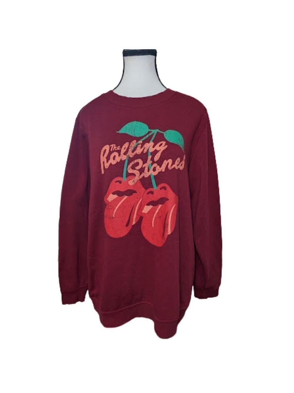 The Rolling Stones Cherry Graphic Sweatshirt – Size XL (Unisex Fit)